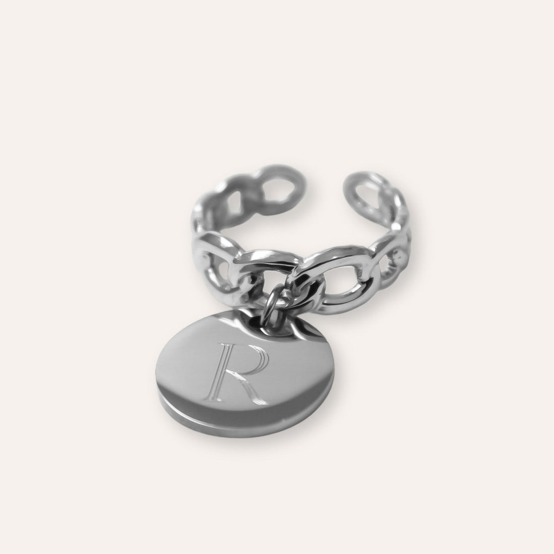 Amour | Bague gravure personnalisée en acier inoxydable