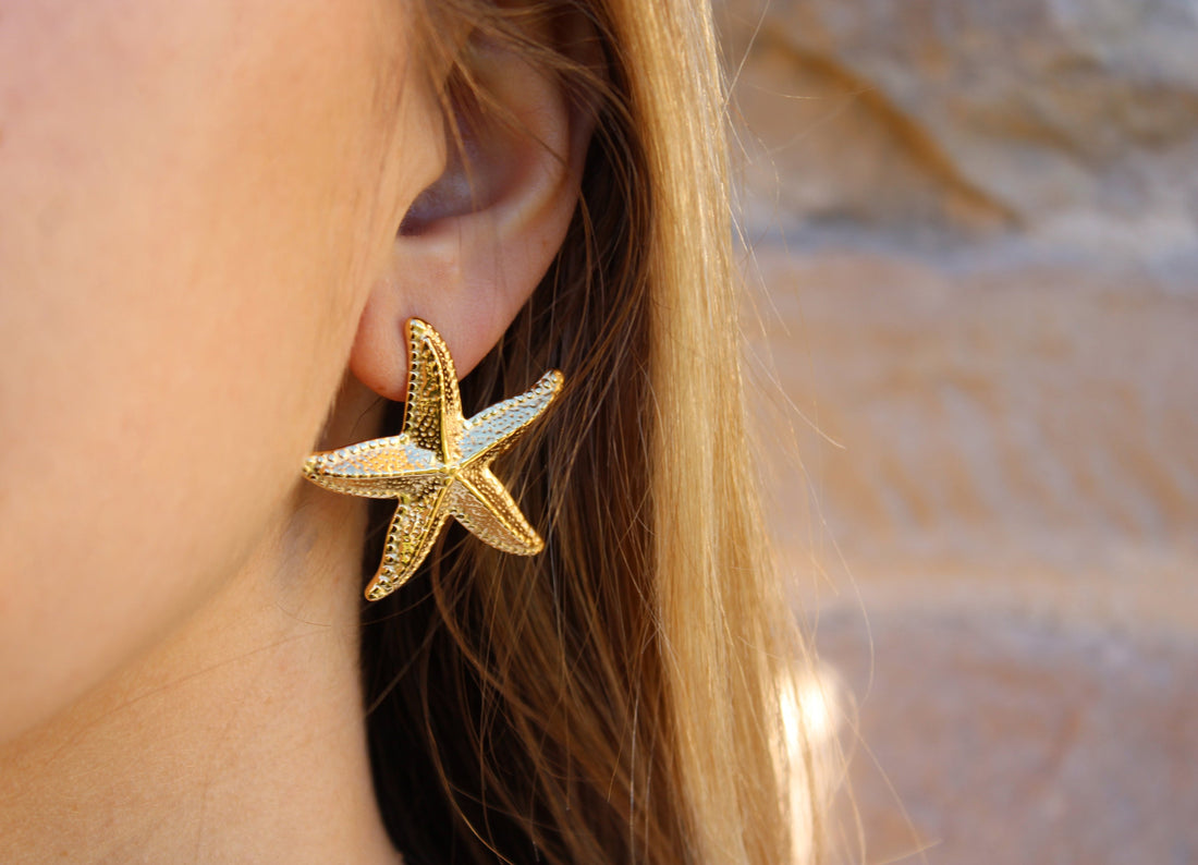 Ariel | Boucles d'oreilles étoile de mer en acier inoxydable