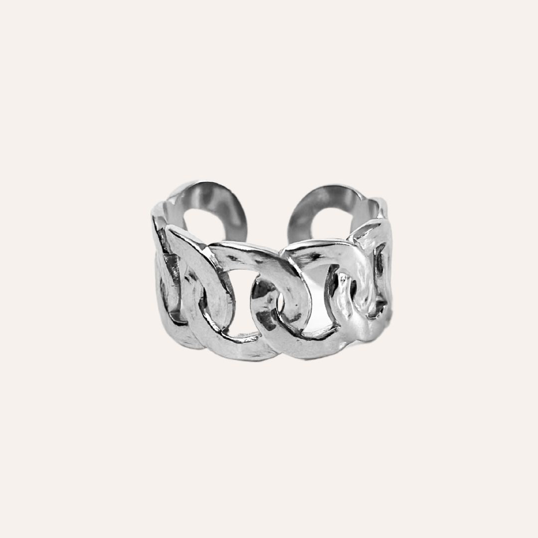 Carla | Bague chaîne en acier inoxydable