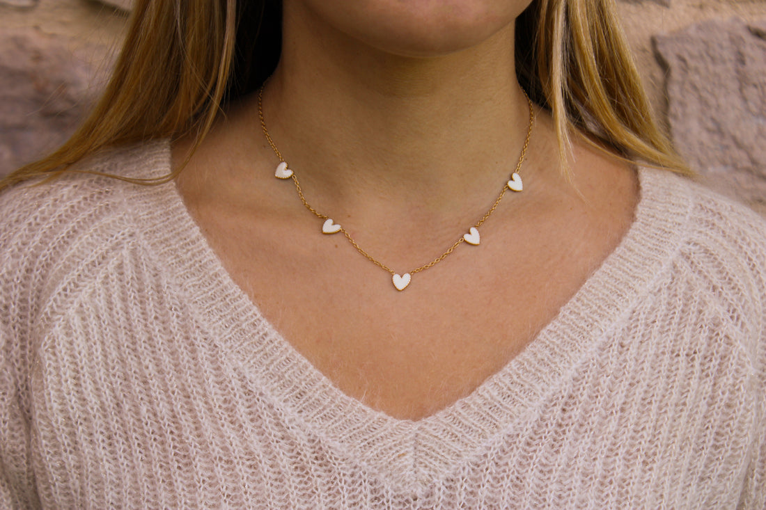 Celestine | Collier coeur en acier inoxydable