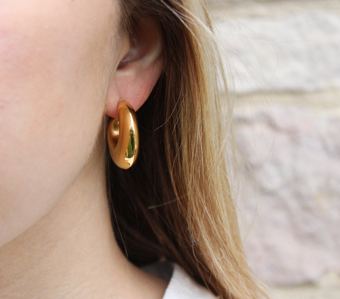 Céline | Boucles d'oreilles en acier inoxydable