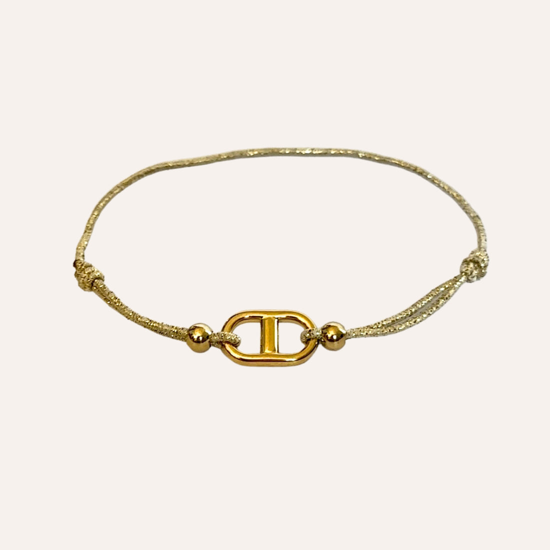 Danae | Bracelet en cordon et acier inoxydable
