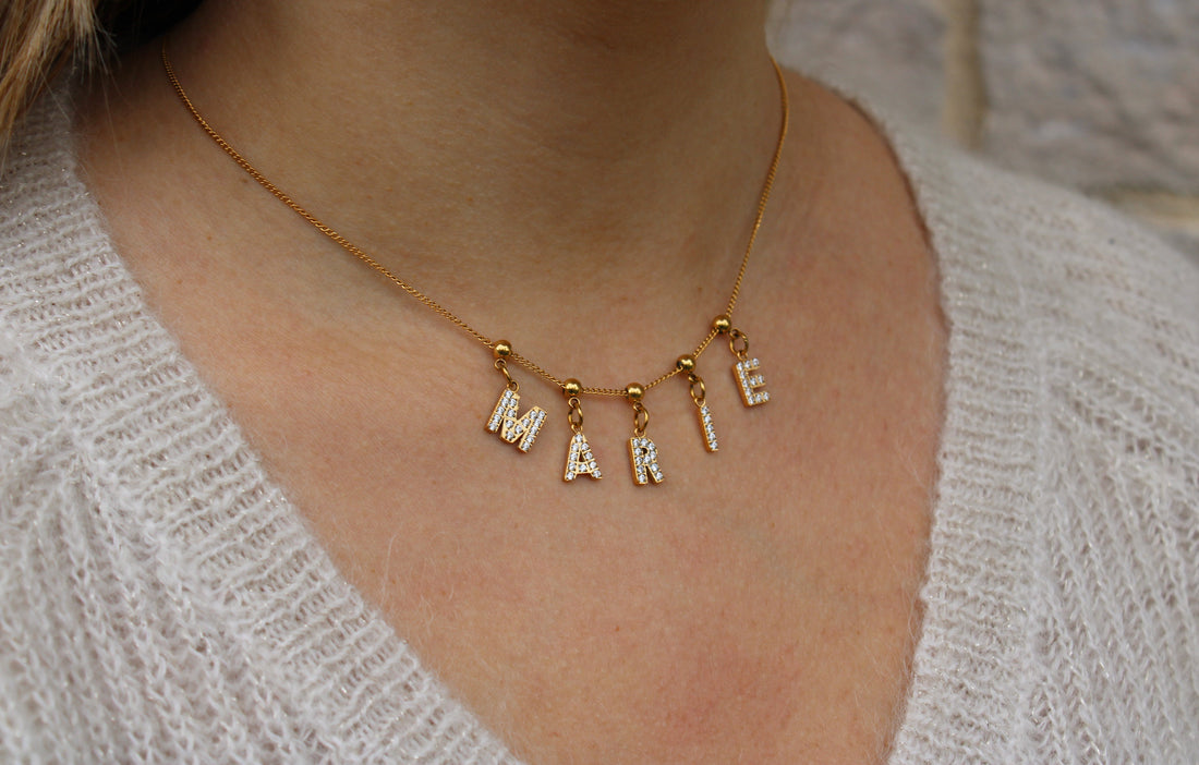 CRUSH | Collier personnalisé en acier inoxydable et zircons