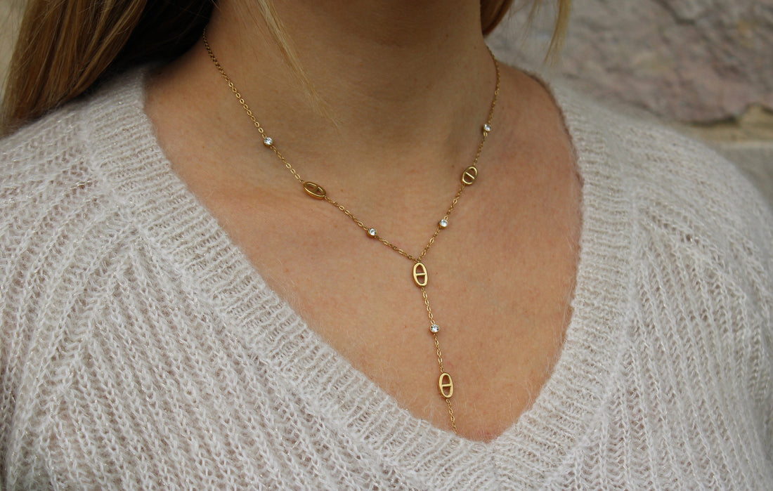 Diane | Collier en acier inoxydable et zircons