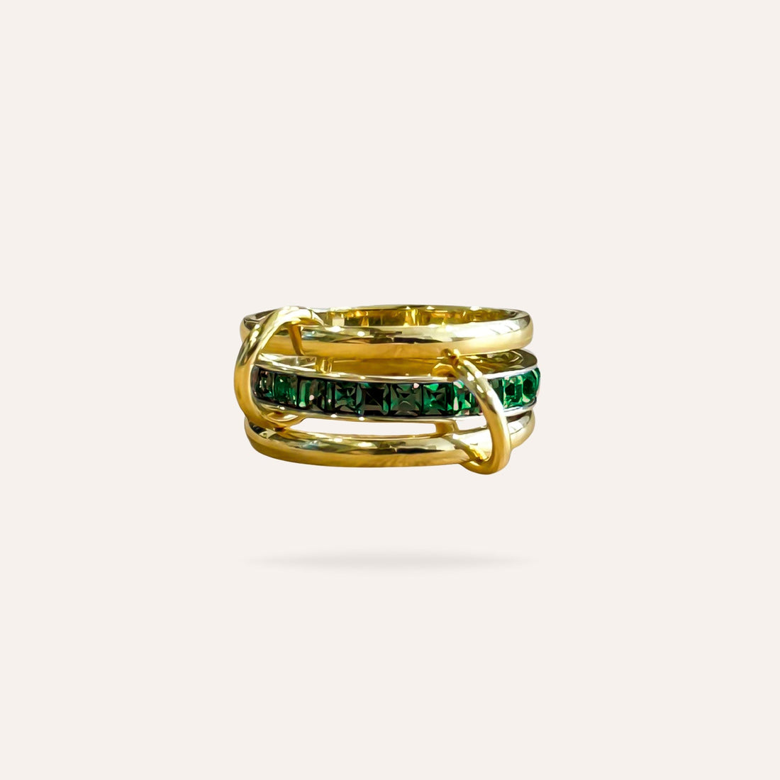 Ombeline | Bague en acier inoxydable et zircons