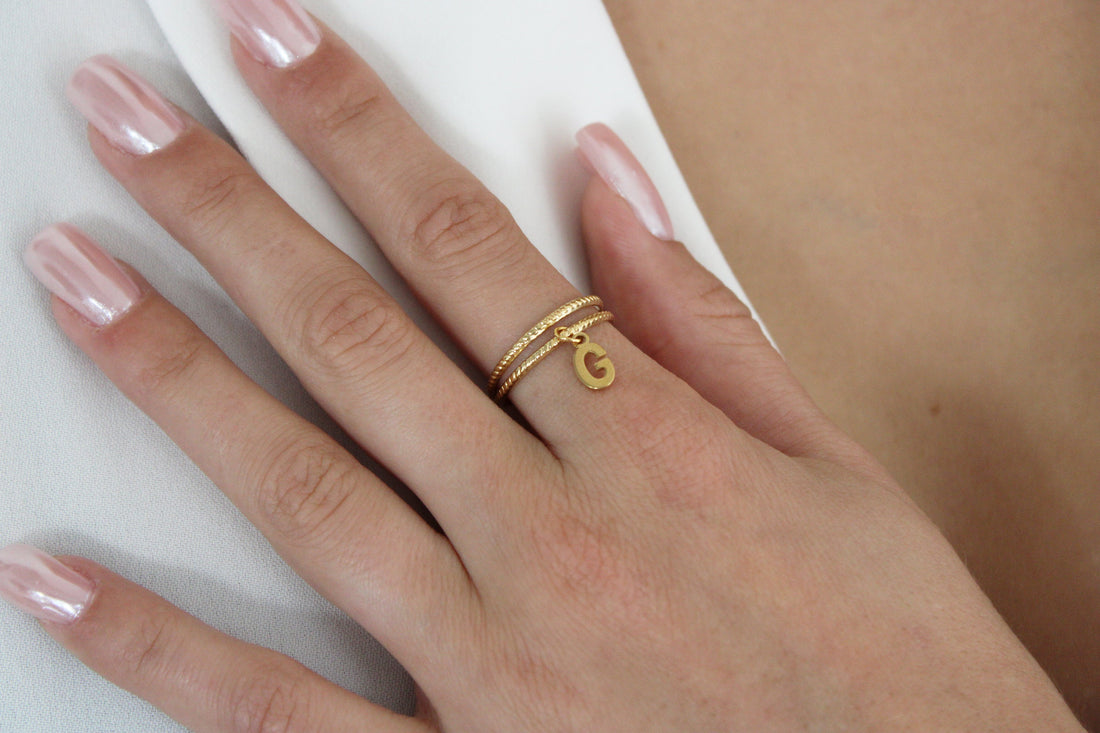 Élégante | Bague personnalisée en acier inoxydable