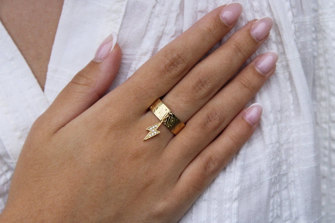 Eurydice | Bague breloque en acier inoxydable