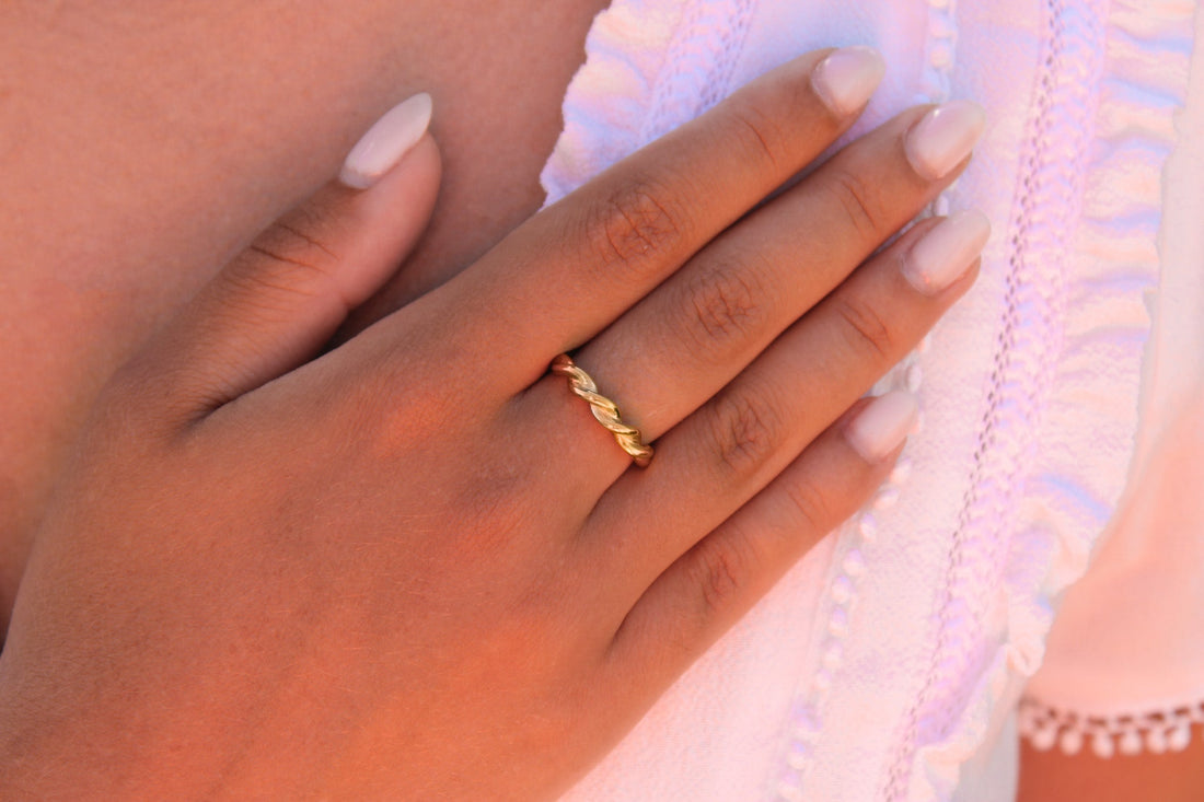 Fanny | Bague torsadée en acier inoxydable