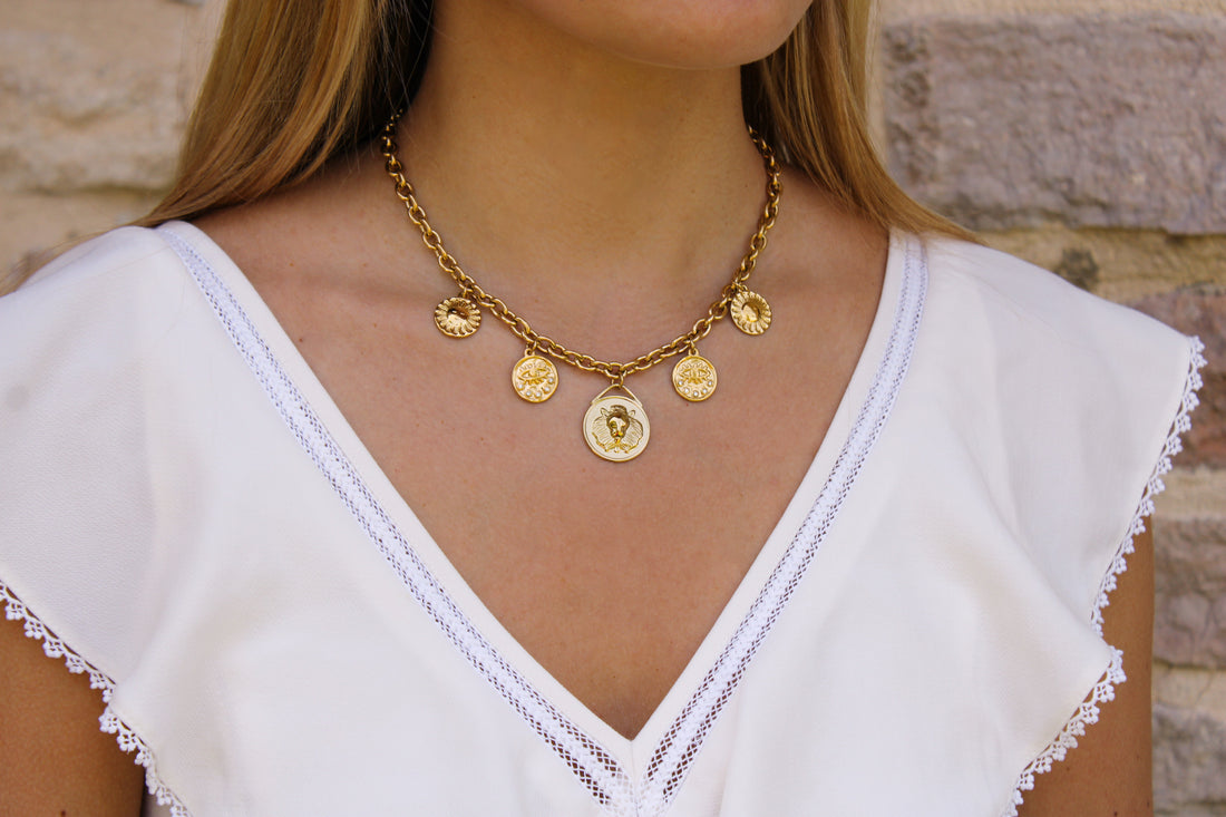 Georgia | Collier pièces en acier inoxydable