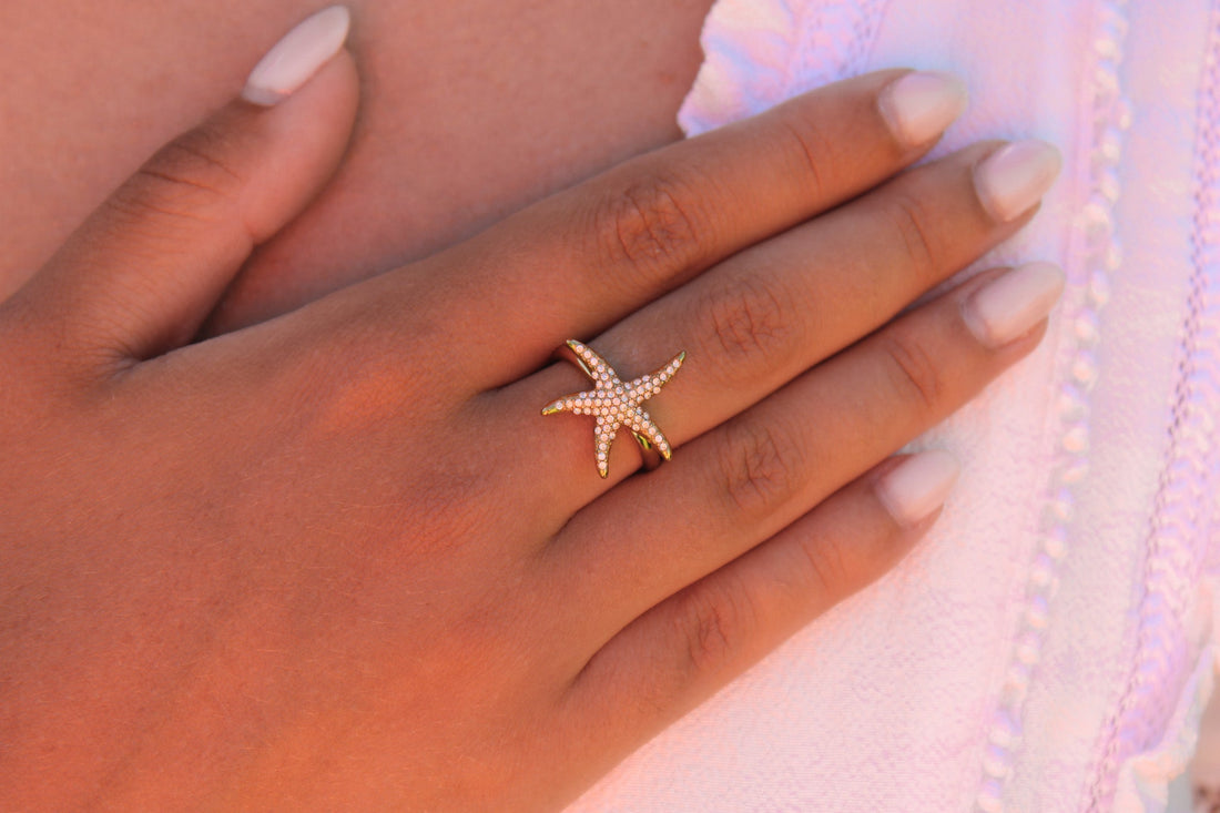 Hina | Bague étoile en acier inoxydable