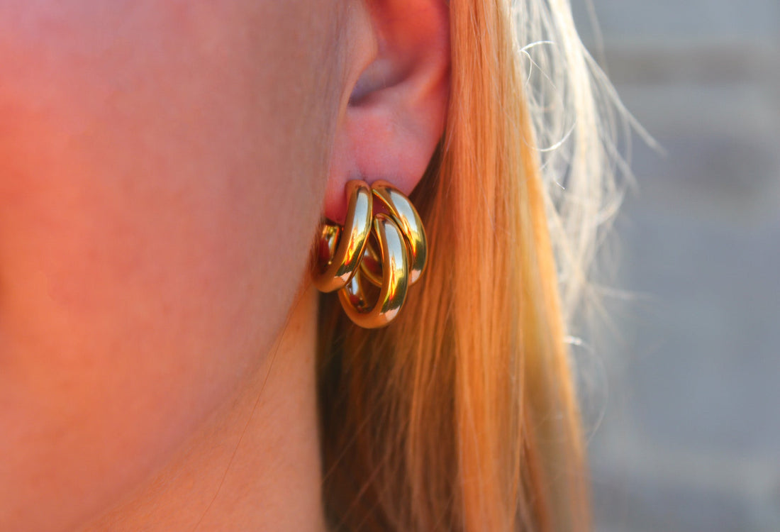 Aude | Boucles d'oreilles en acier inoxydable