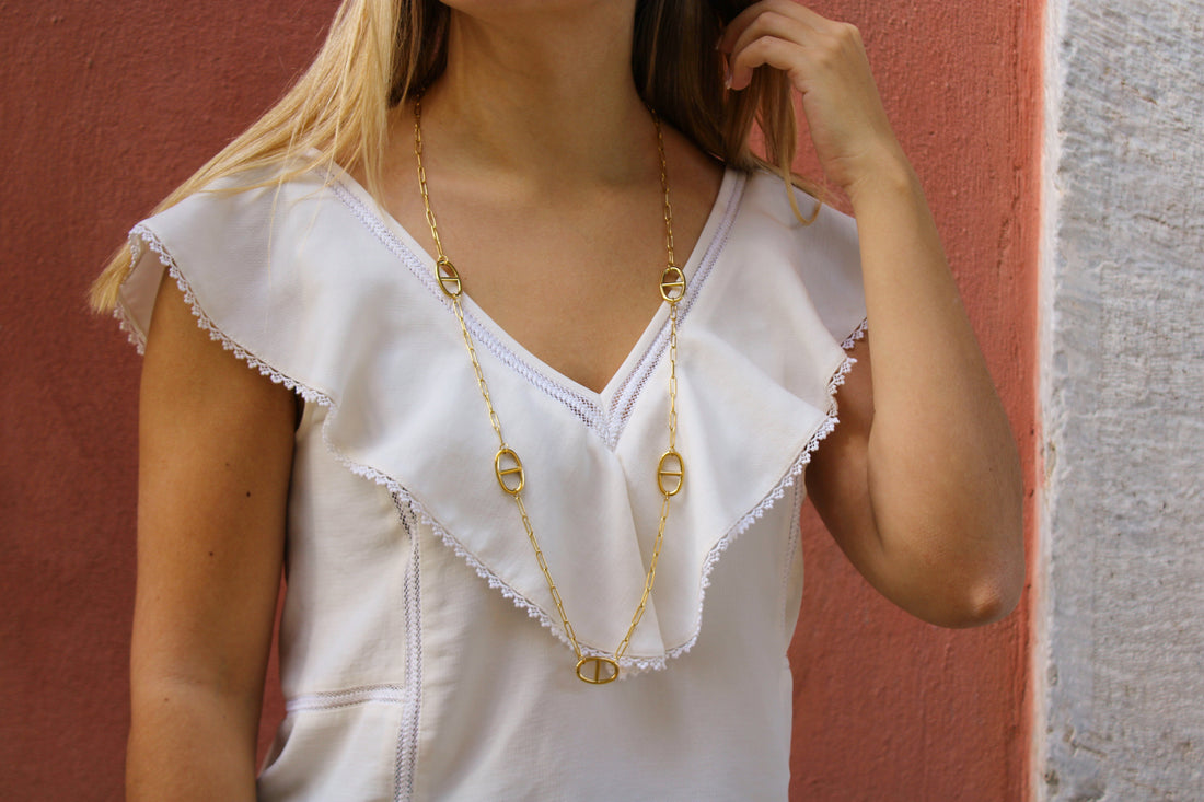 Lisa | Collier sautoir en acier inoxydable