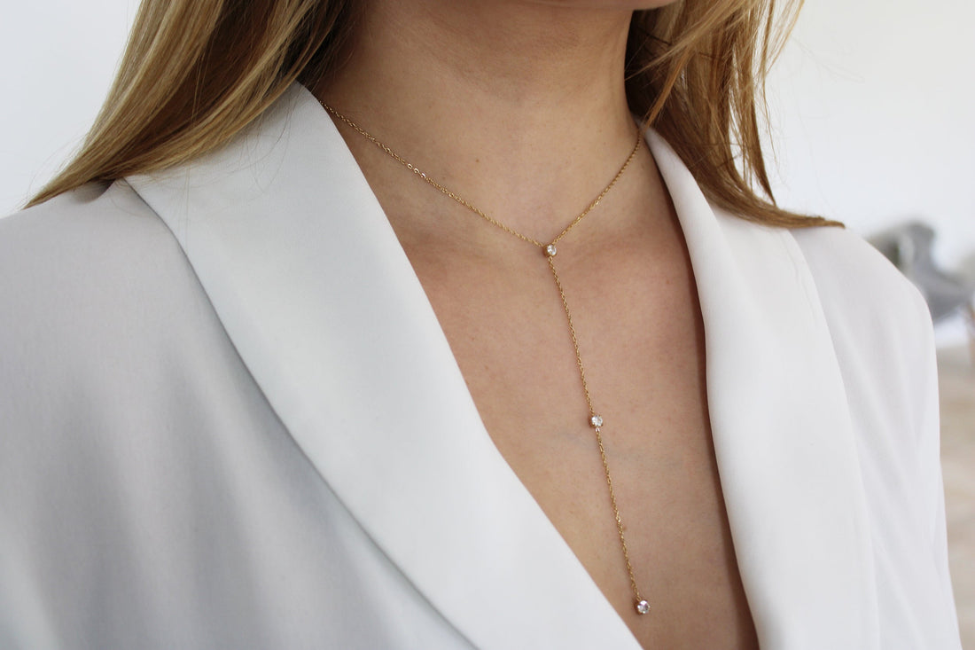 Lucilla | Collier en acier inoxydable et zircons