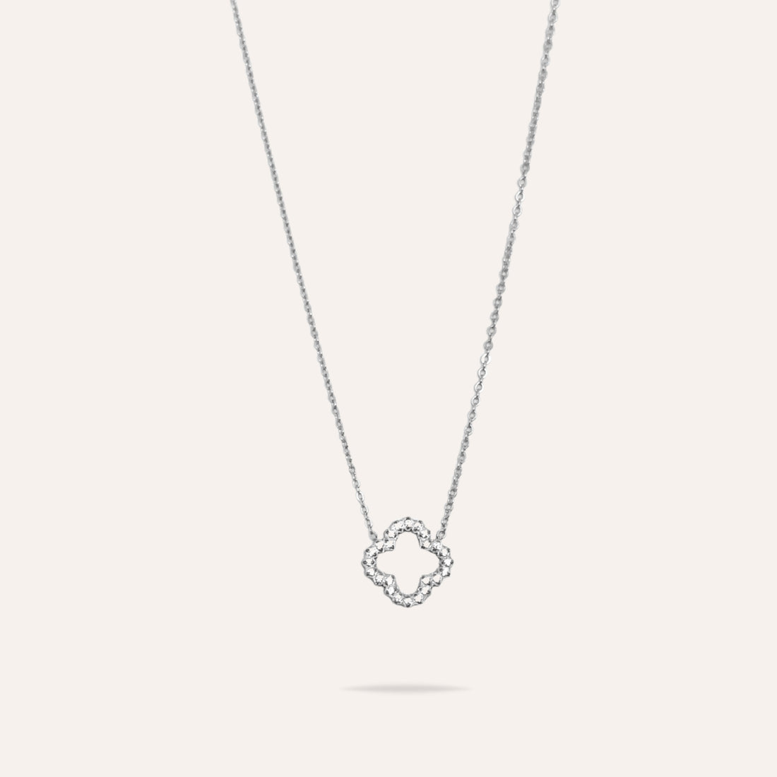 Maya | Collier trèfle en acier inoxydable