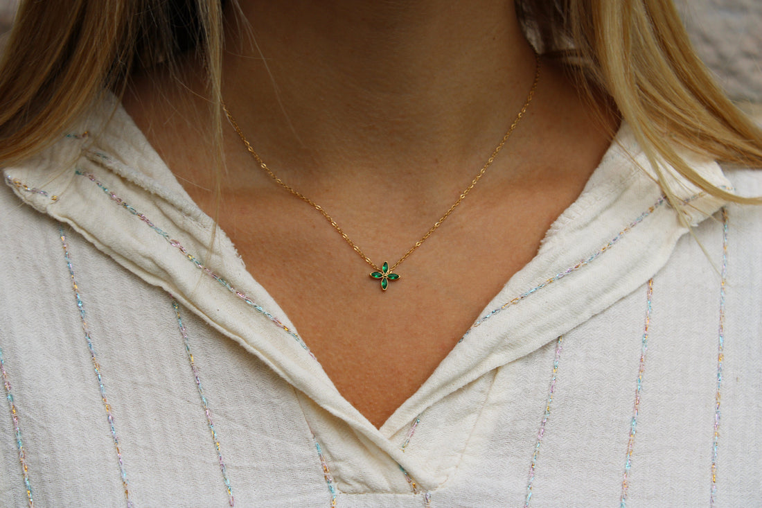 Mila | Collier en acier inoxydable et strasses