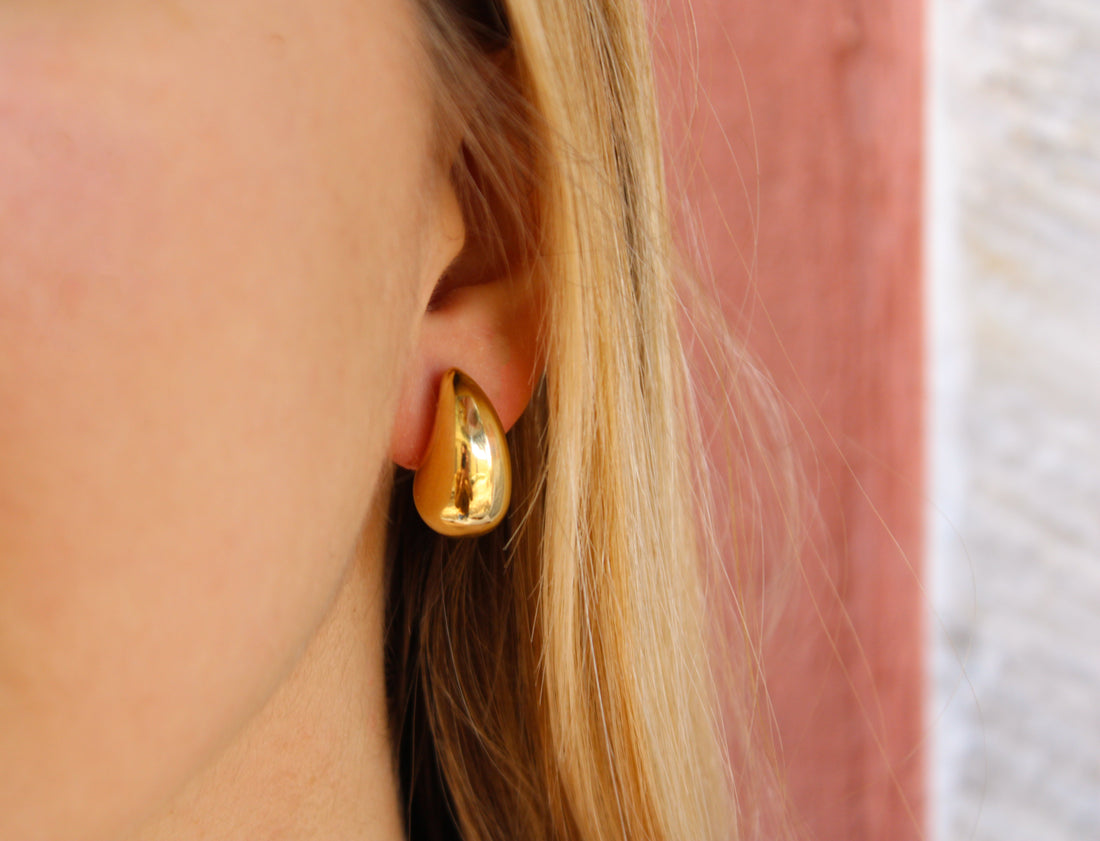 Mini Perrine | Boucles d'oreilles gouttes en acier inoxydable