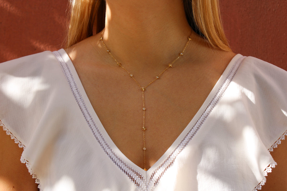Nala | Collier en acier inoxydable et zircons