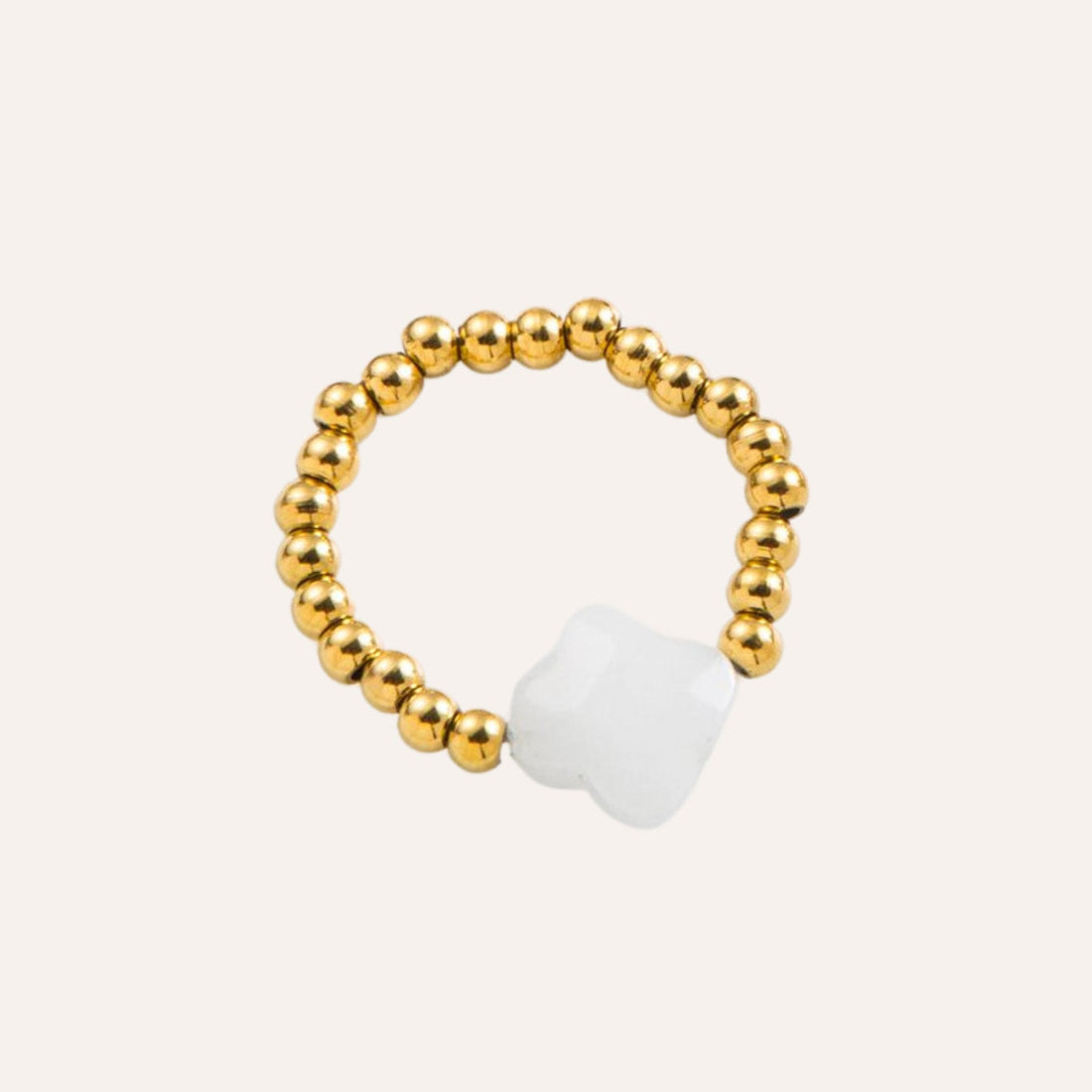 Romane | Bague en acier inoxydable et pierre naturelle