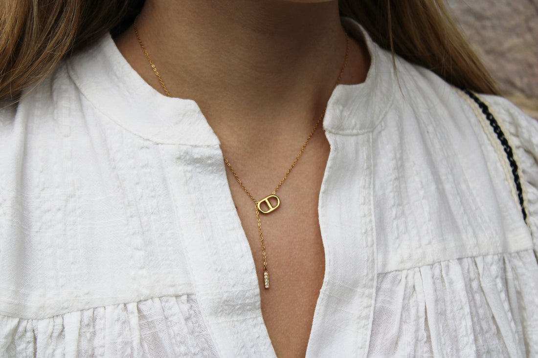 Roxane | Collier en acier inoxydable et zircons