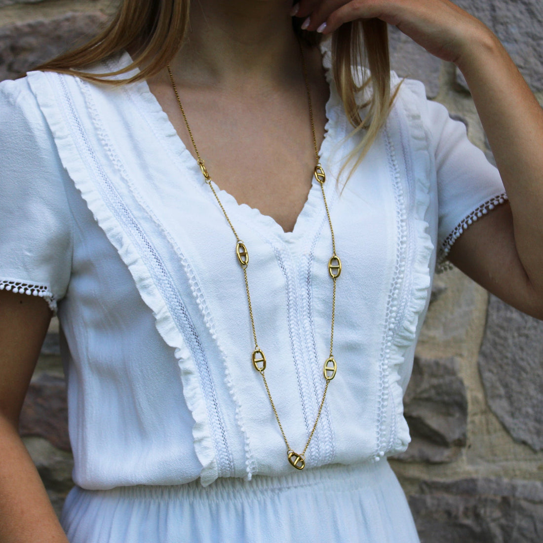Roxane | Collier sautoir en acier inoxydable