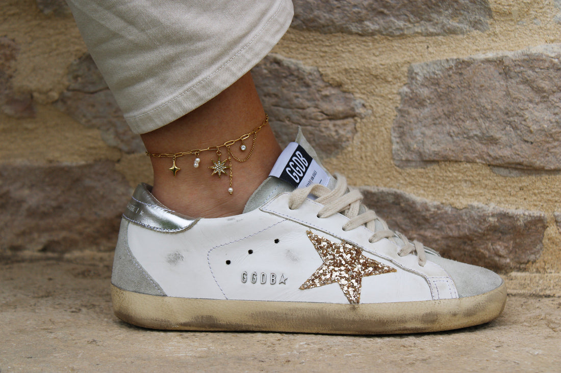 Stella | Bracelet de cheville en acier inoxydable