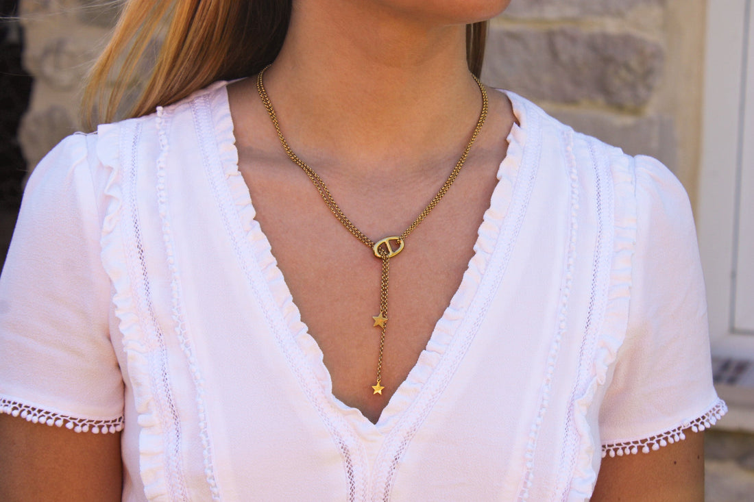 Tania | Collier sautoir en acier inoxydable