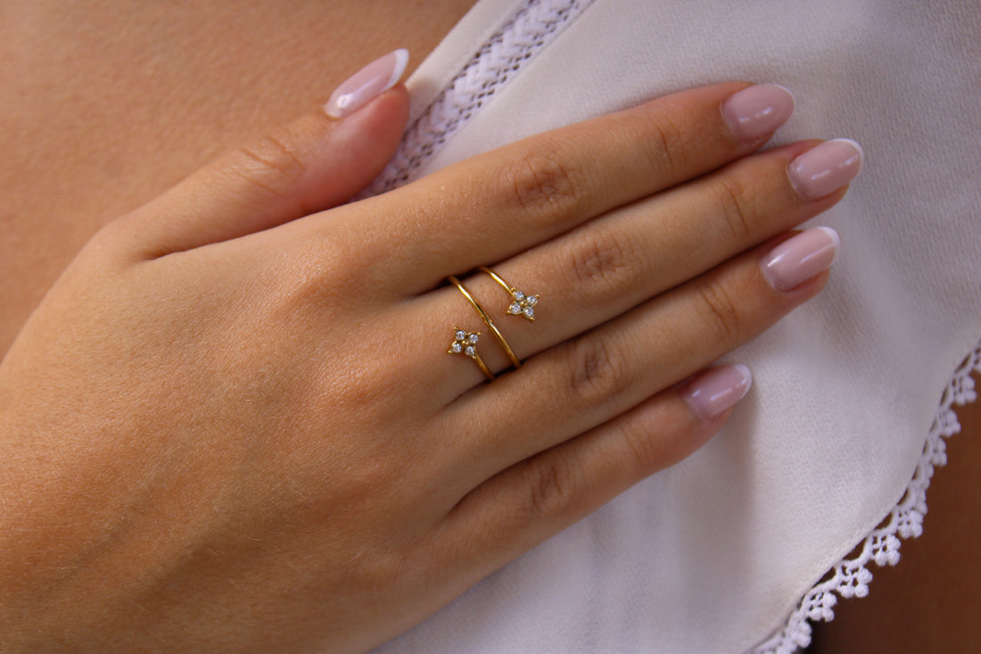 Verra | Bague en acier inoxydable et zircons